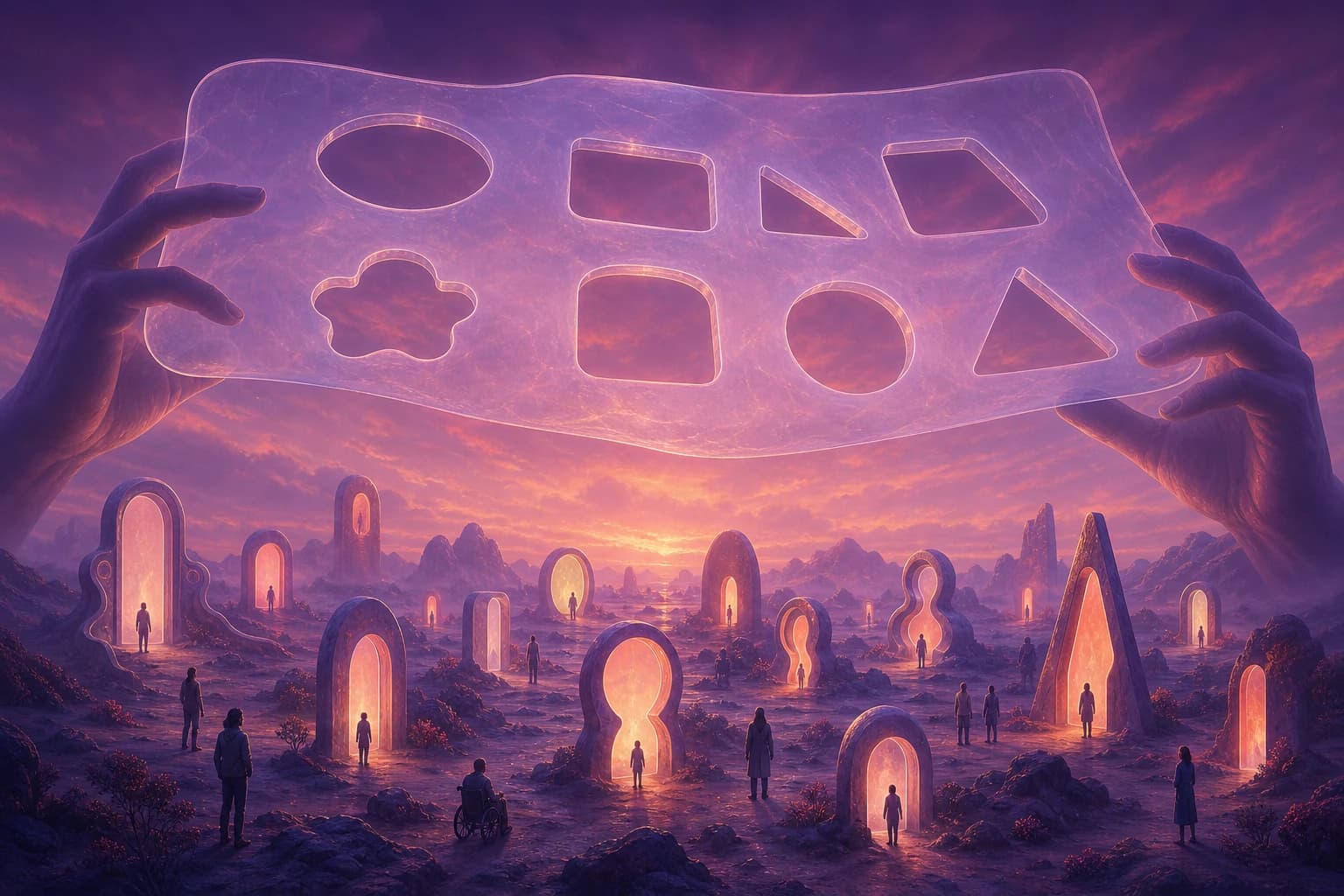 Average advice fails real people — InnerForge themed editorial illustration