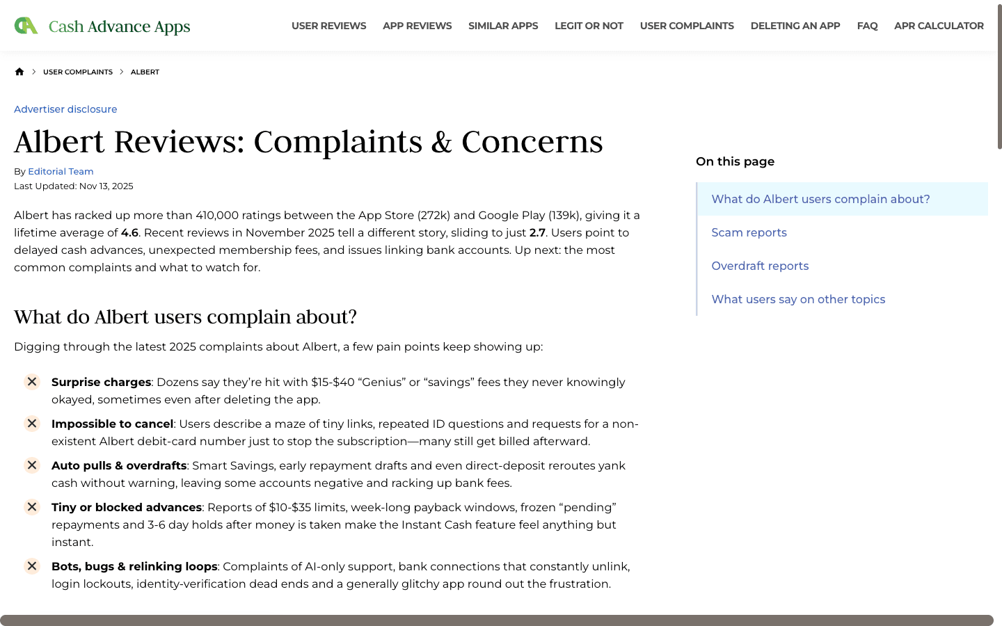 Screenshot evidence for Active legal-exposure documentation by a major consumer-protection firm