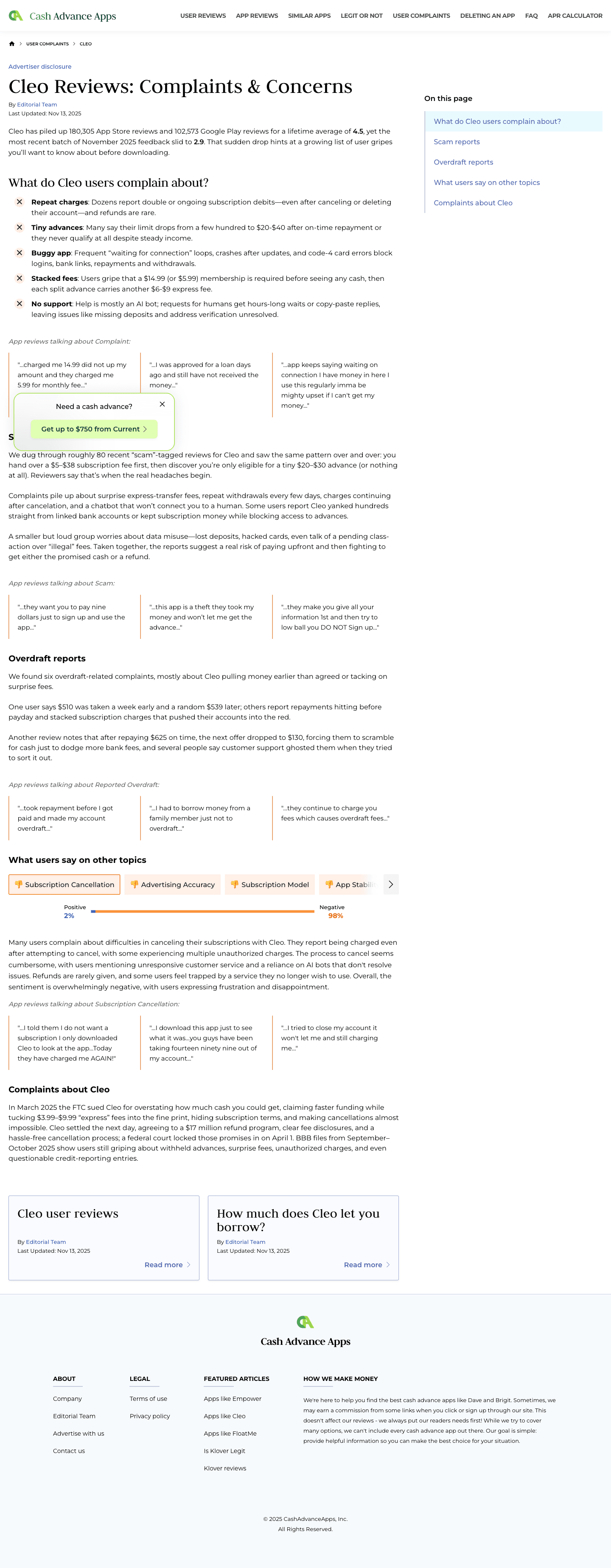 Screenshot evidence for Post-cancellation continued-billing pattern, including post-FTC consent order period