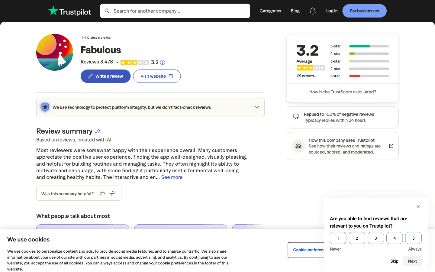 Screenshot evidence for User-side documentation of the pre-authored-content ceiling
