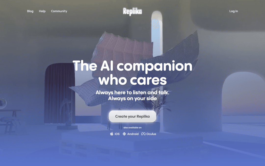 Replika (replika.com) homepage — captured 2026-04-26
