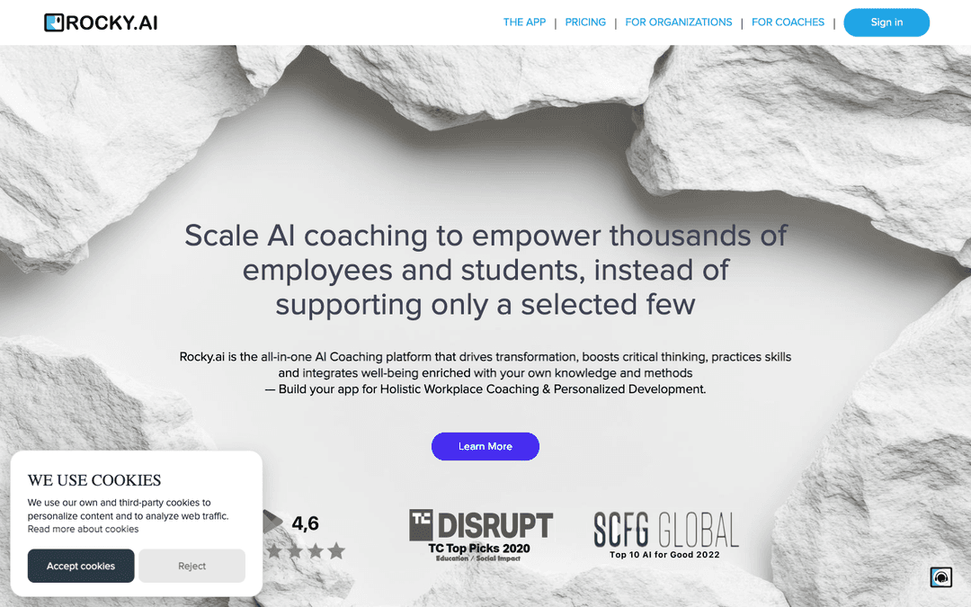 Rocky.AI (rocky.ai) homepage — captured 2026-04-26