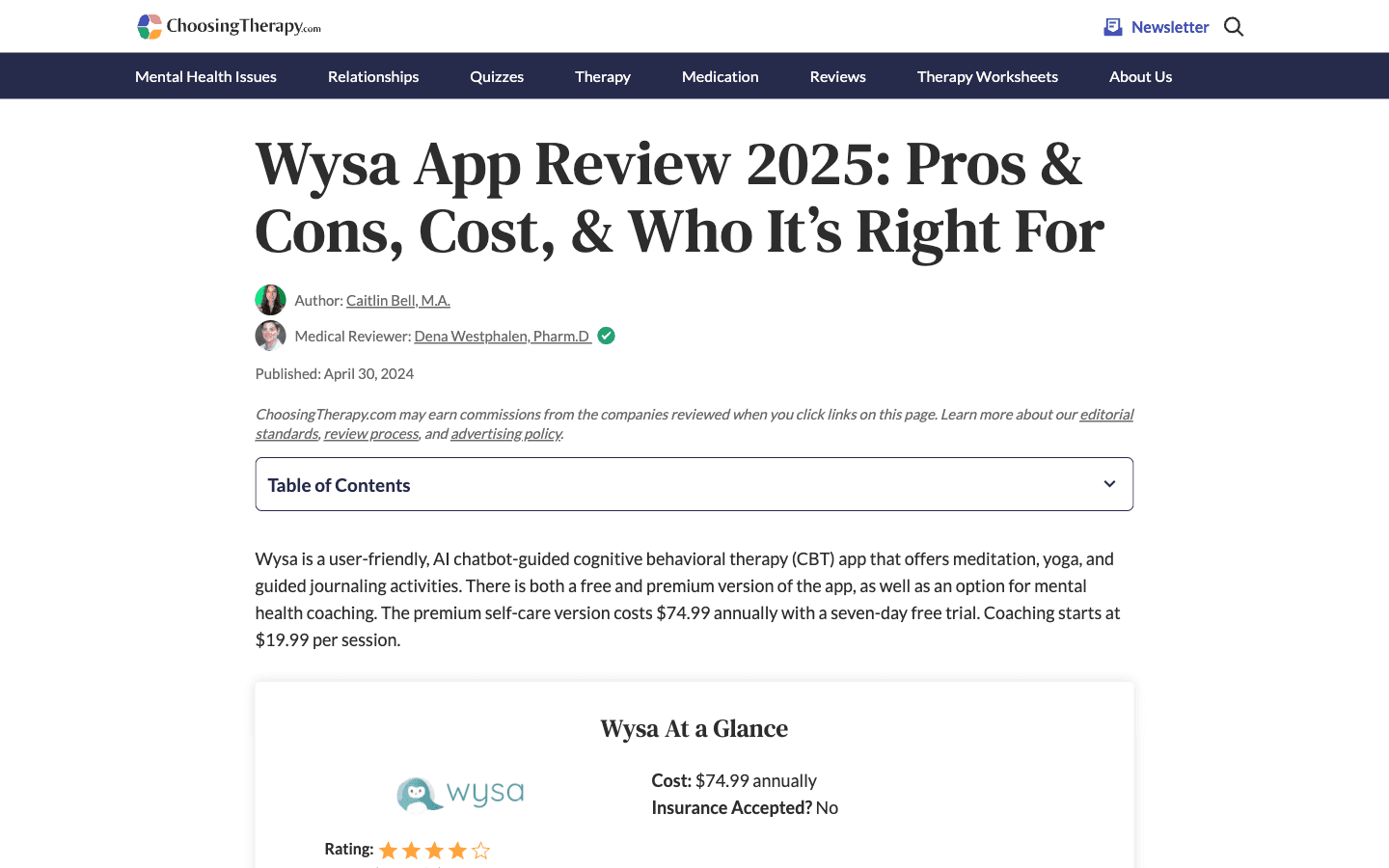 Screenshot evidence for Therapist-publication review documenting the frontier-LLM-comparison gap